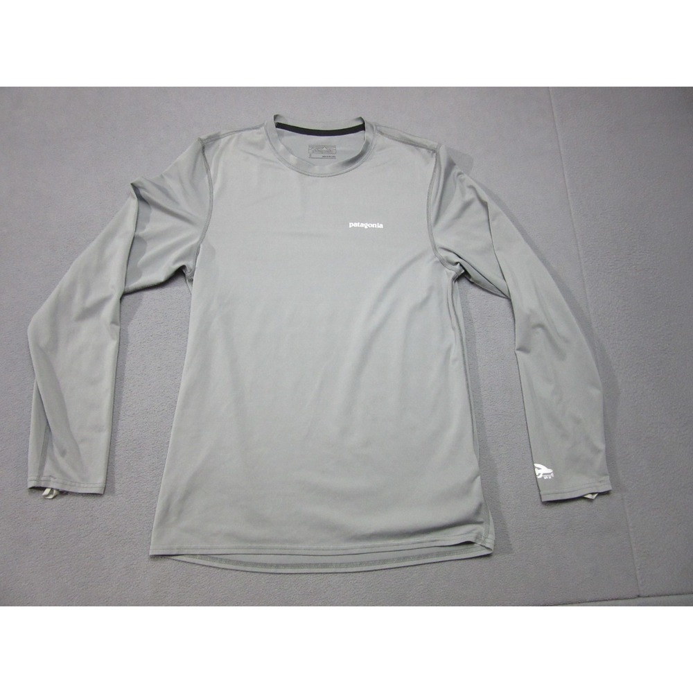 Patagonia Shirt Mens Small Gray Baselayer UPF 50 Sun Protection Fishing Outdoor